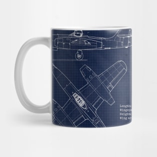 Sukhoi Su13 Blueprint Mug